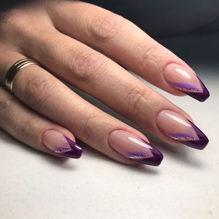 Дизайн ногтей с сиреневым цветом гель лак (78 фото)